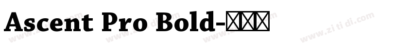 Ascent Pro Bold字体转换